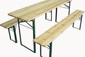 set birreria tavolo legno